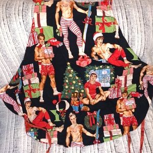 All I Want For Christmas Hulk by Alexander Henry Black Apron reversible